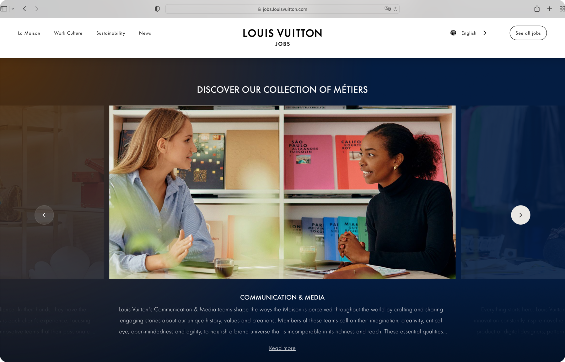 louis vuitton website design